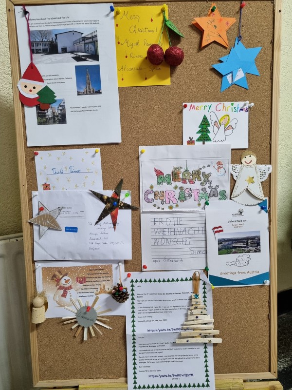 Ученици от ОУ “Св. Паисий Хилендарски“ разменяха коледна украса с връстници от цяла Европа