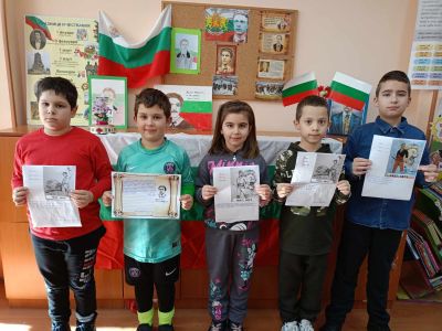 С редица инициативи учениците от ОУ “Георги Кирков“ отдадоха почит към Апостола на свободата
