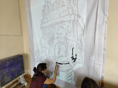 Светлинна арт инсталация поставиха казанлъшките художници да краси града през Чудомировите празници