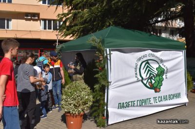 Хиляди фиданки раздадоха днес горските служители в центъра на Казналък