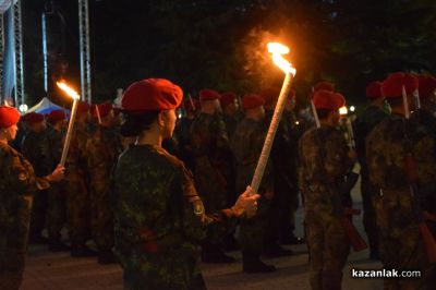 Тържествената заря-проверка по повод 148-та годишнина от подвига на Ботев и неговата чета