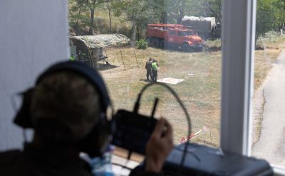 Президентът Румен Радев присъства на състезание между оператори на дронове в Казанлък