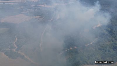 Пожар избухна в района на прелеза между селата Ягода и Ръжена