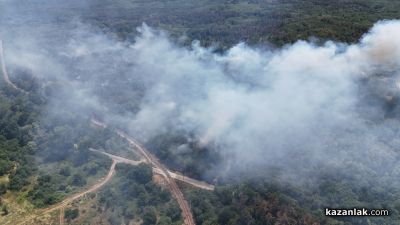 Пожар избухна в района на прелеза между селата Ягода и Ръжена / Новини от Казанлък