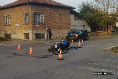 Мотоциклетистът от вчерашната катастрофа в Казанлък е настанен в болница / Новини от Казанлък