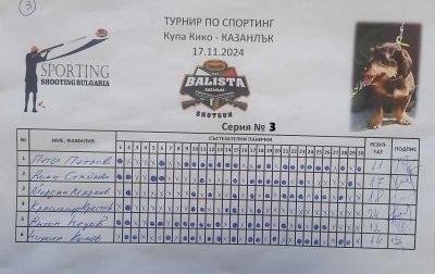 Турнир по ловна стрелба в памет на четириногия талисман на КЛС “Балиста“ се състоя в Казанлък