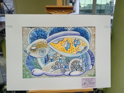 Коледна изложба представиха децата от школа „Живопис“ в казанлъшката Общинска библиотека