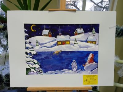 Коледна изложба представиха децата от школа „Живопис“ в казанлъшката Общинска библиотека