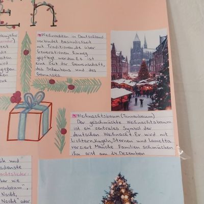 Ученици от ПХГ “Св. Св. Кирил и Методий“ изучаващи немски език, изработиха адвентни календари