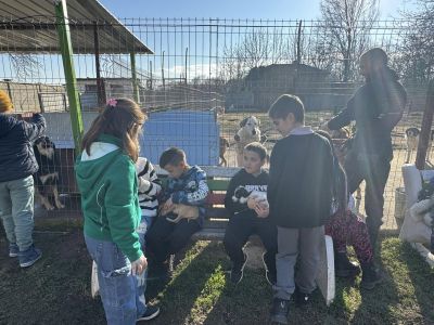 Децата от ОУ “Св. Паисий Хилендарски“ посетиха приюта за животни в Казанлък и посрещнаха гости от „Зелени Балкани“
