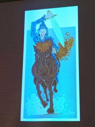 Децата от клуб „Лексикон“ при ОУ „Мати Болгария“ се потопиха в света на карикатурата с рисунките на Георги Гечев 