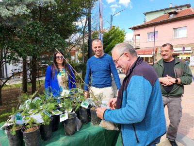 Държавното горско стопанство в Казанлък подари 300 фиданки на жителите и гостите на града