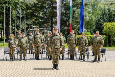 Военният духов оркестър на 61-ва Стрямска механизирана бригада с концерт в Казанлък по случай 6 май 