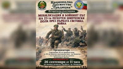 Историческа възстановка ще пресъздаде мобилизацията и бойния път на 23-ти Пехотен Шипченски полк  / Новини от Казанлък
