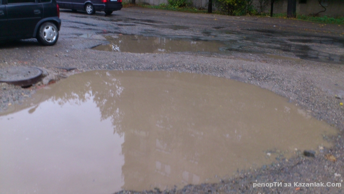 Пътя по който се прибират в домовете си стотици граждани от квартал Васил Левски....