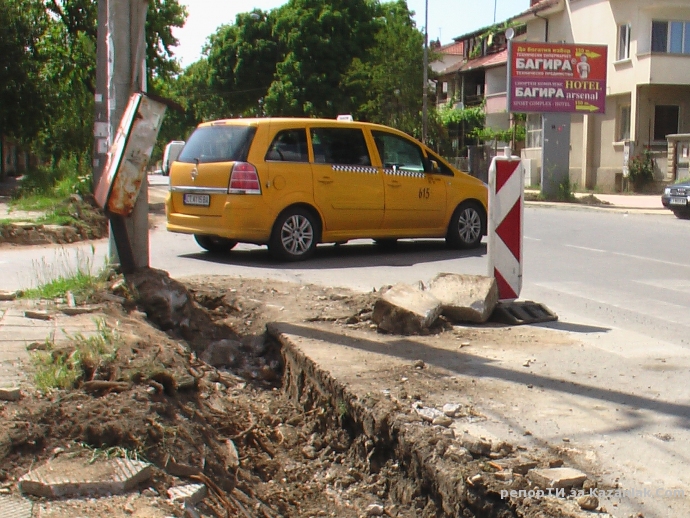 Траншея по продължение на ул. ”Капрони”