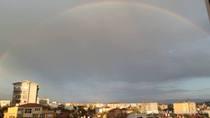 Прекрасната дъга над Казанлък