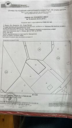 Живописен Парцел 251 кв.м. Казанлък вилна зона ”Старите Лозя” и Енина