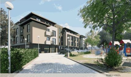 Нова модерна сграда северно от парк Розариум - гр. Казанлък