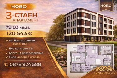 НОВО ПРЕДЛОЖЕНИЕ В КВ. ВАСИЛ ЛЕВСКИ, КАЗАНЛЪК