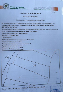 52 Парцела с обща площ 52 дка в Казанлък вилна зона Старите Лозя на Тюлбето и Енина